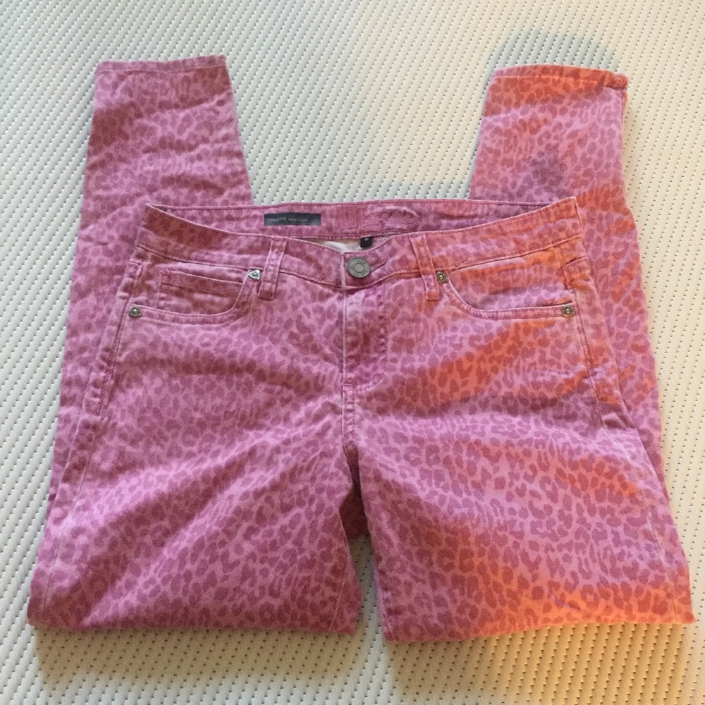 Kut from the Kloth Pink Leopard Skinny Jeans